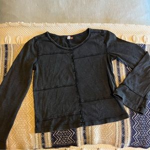 PILCRO ANTHROPOLOGIE - Long Sleeve Black Top